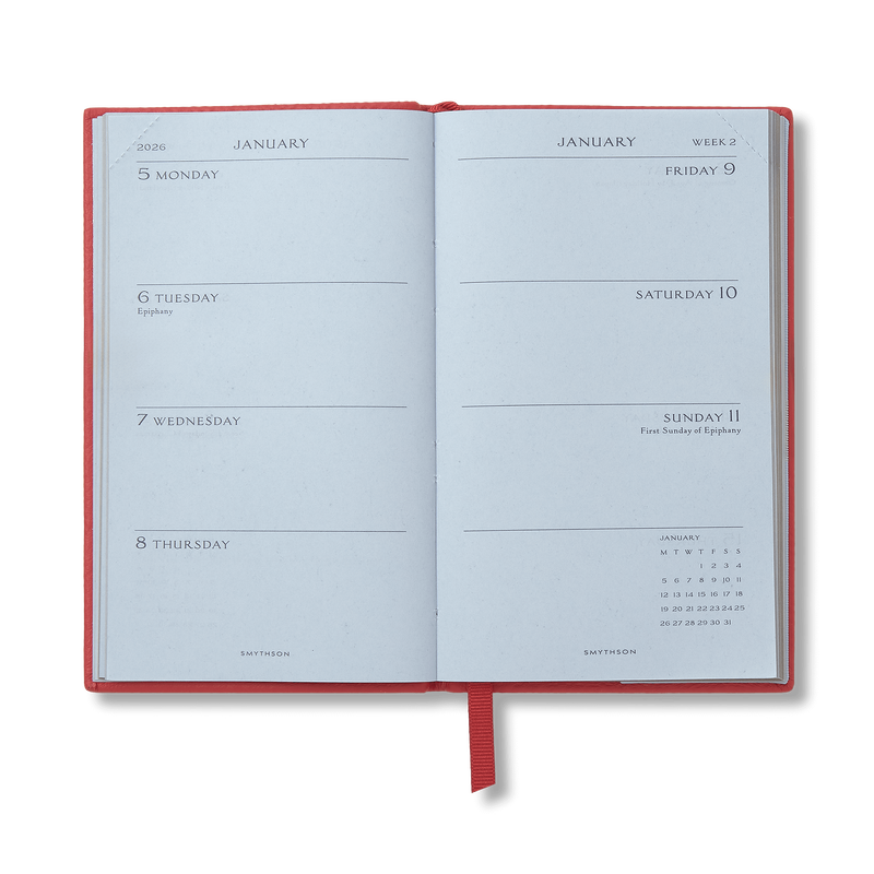 Smythson 2026 Panama Weekly Journal with Pocket 