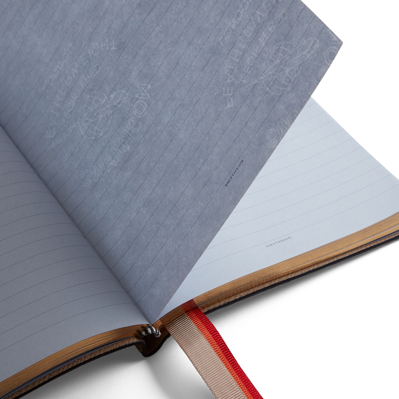 Smythson Quaderno Soho stampato a righe in Panama