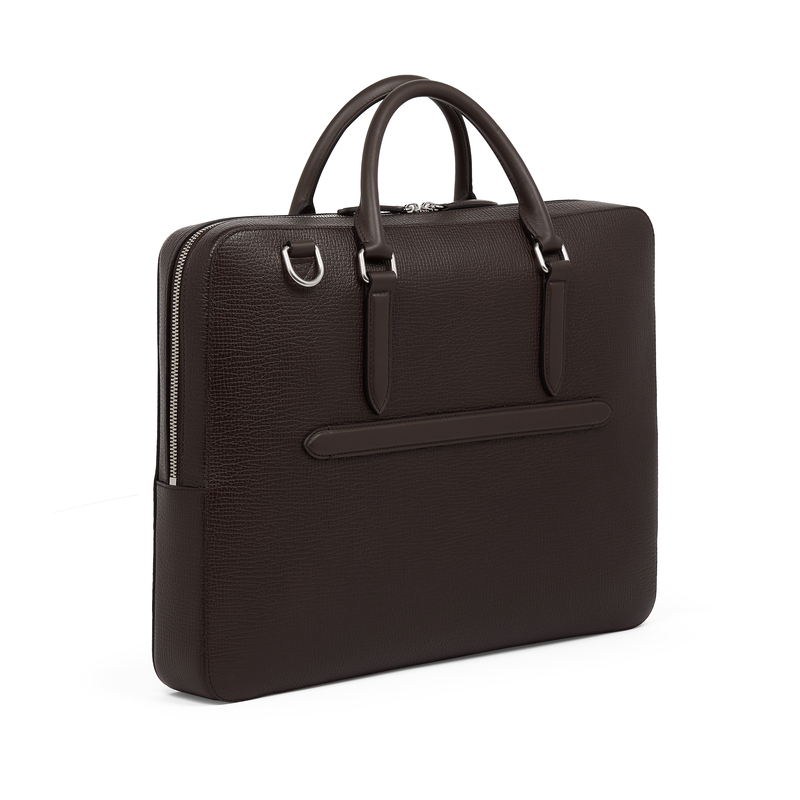 Smythson Slim Briefcase with Zip Front in Ludlow