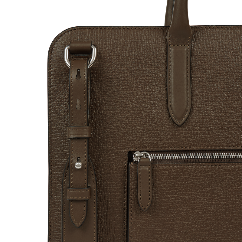 Smythson Ultra Slim Briefcase with Zip Front in Ludlow