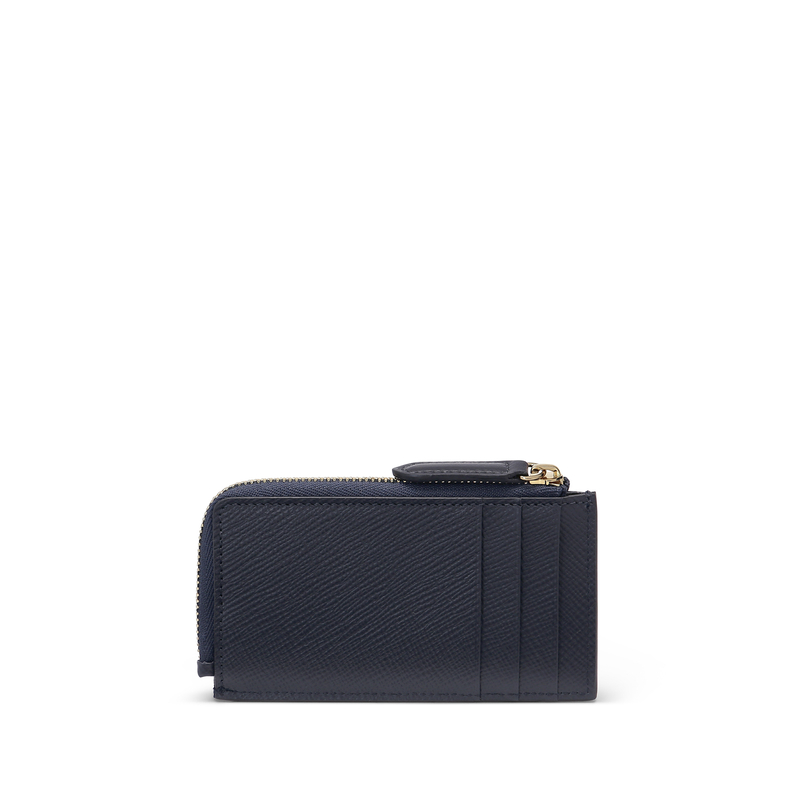 Smythson 3 Card Slot Coin Purse in Panama