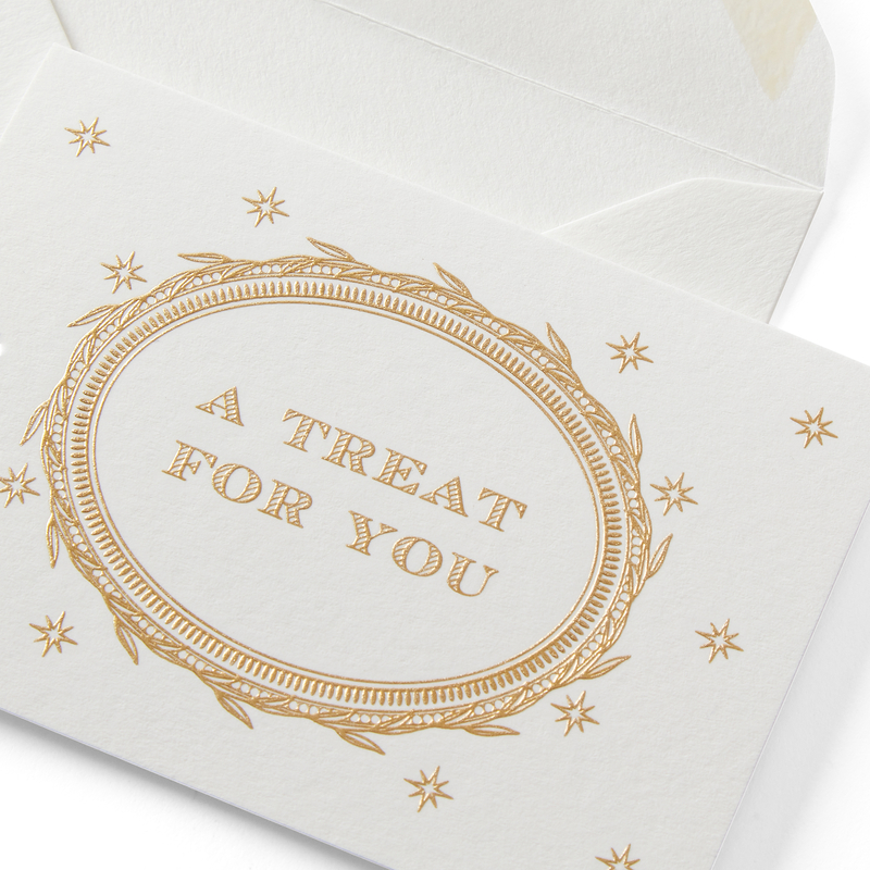 Smythson Set di biglietti per regalo di Natale "Treat For You"