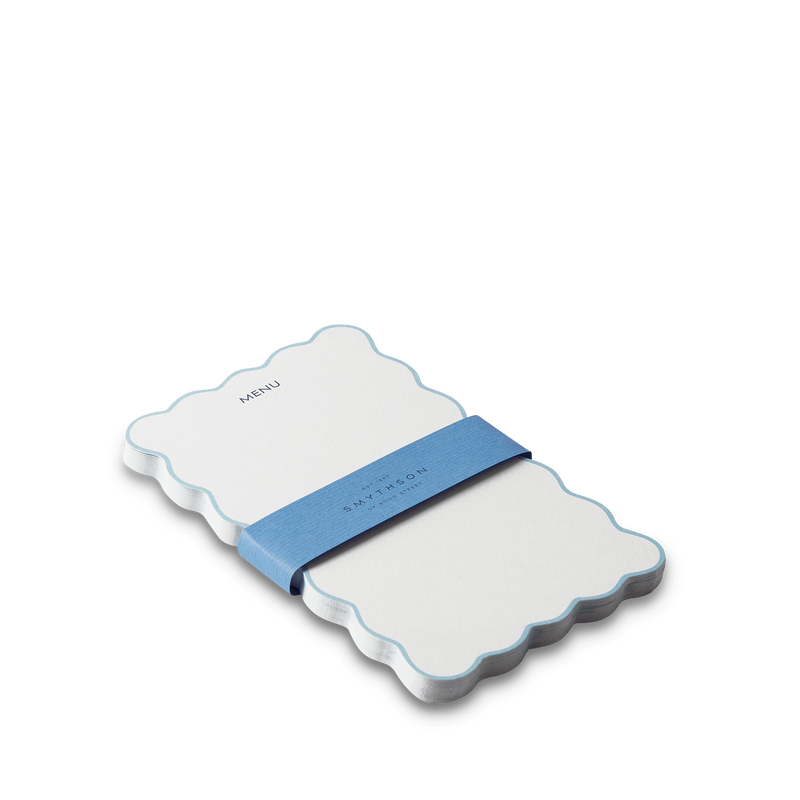 Menù stampati con cornice smerlata