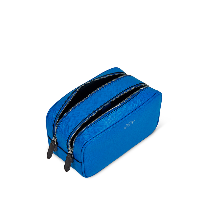 Smythson Washbag with Double Zip in Panama