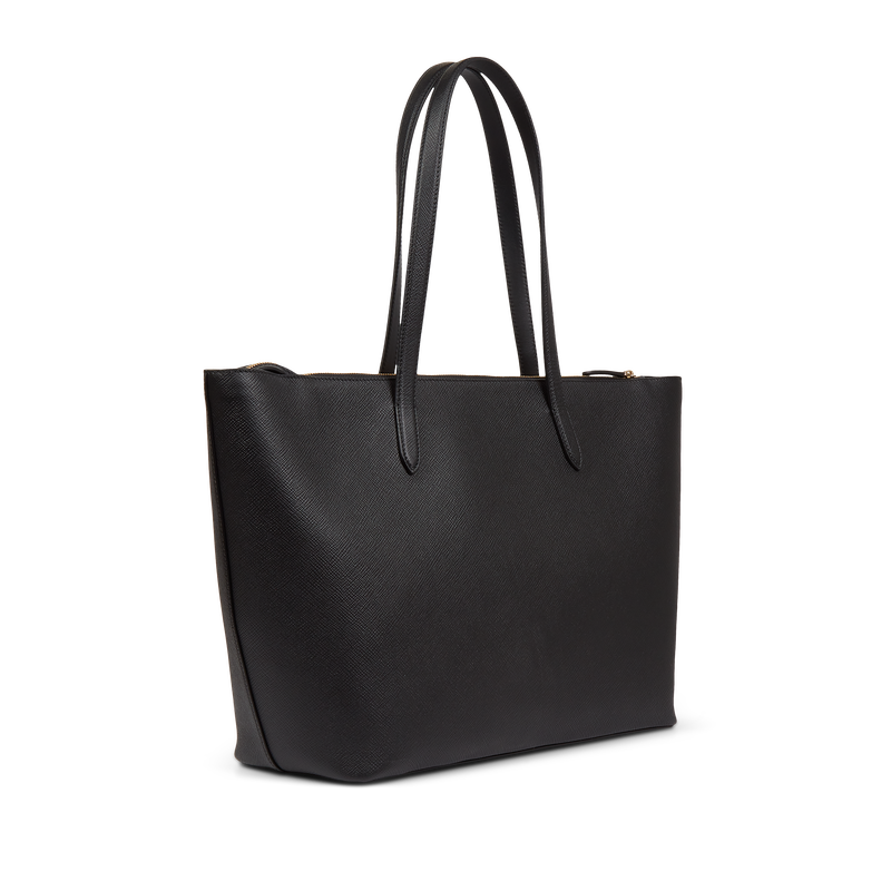 Smythson East West Tote Bag with Zip in Panama