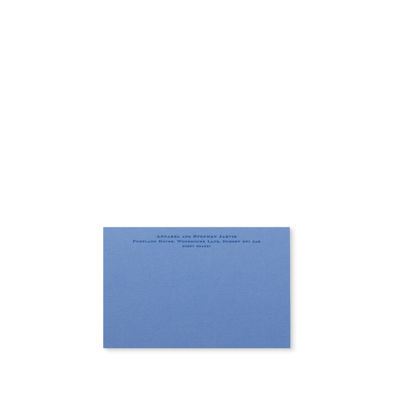 Imperial Correspondence Card with Name and Address (Top)
