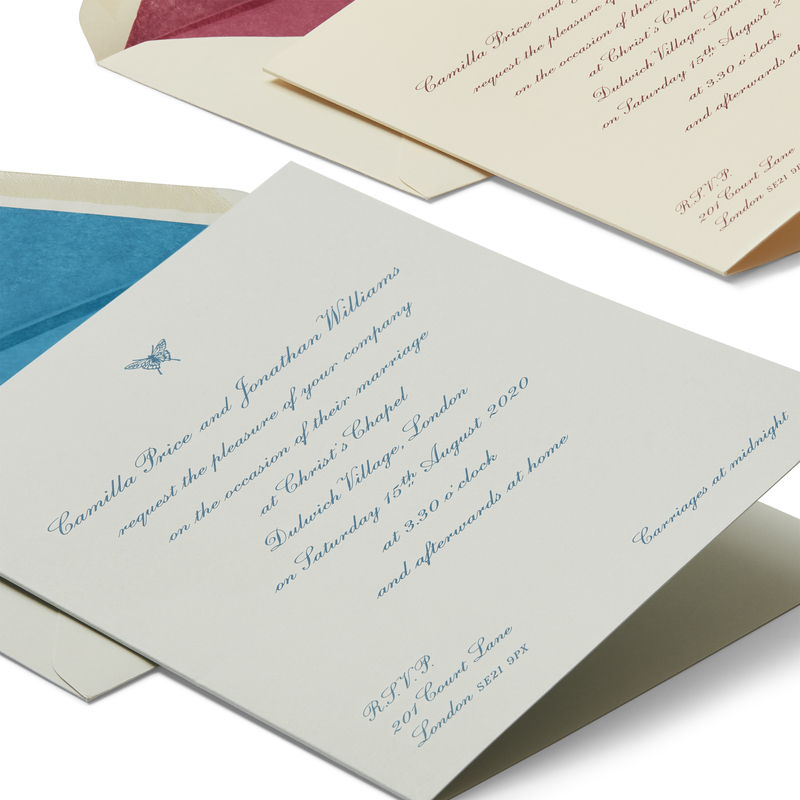 Portrait Folded Wedding Invitation