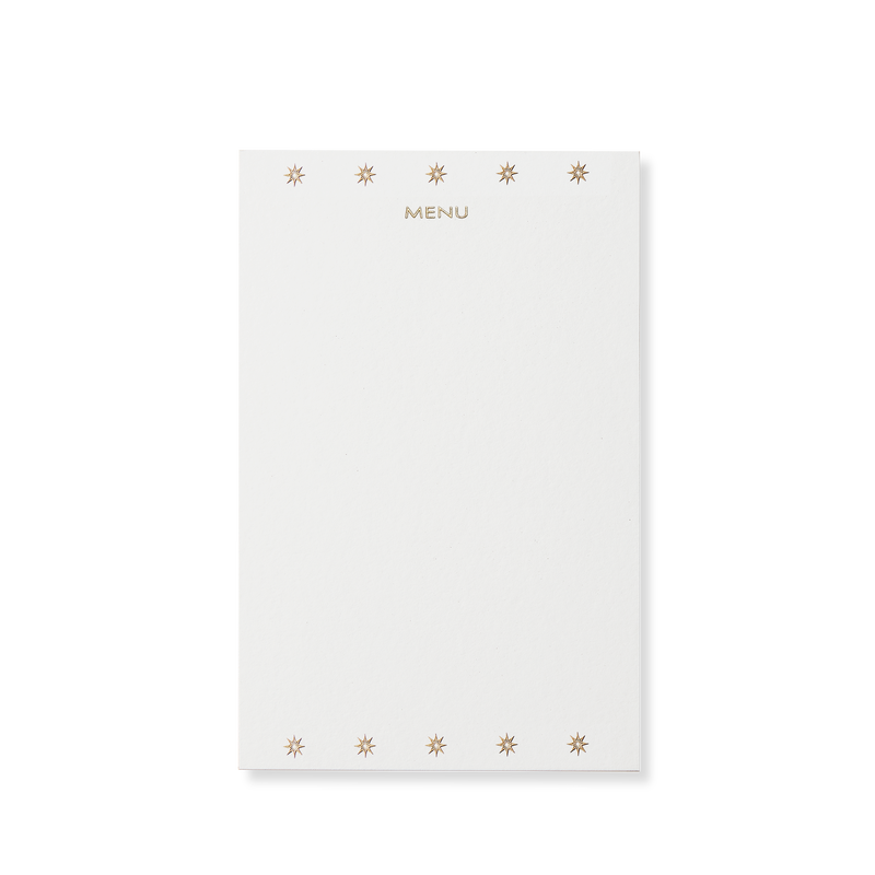 Stars Menu Cards