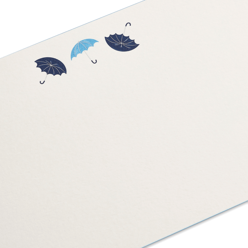 British Umbrellas Motif Correspondence Cards