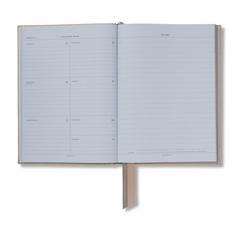 Smythson 2026 Soho Weekly Diary in Mara