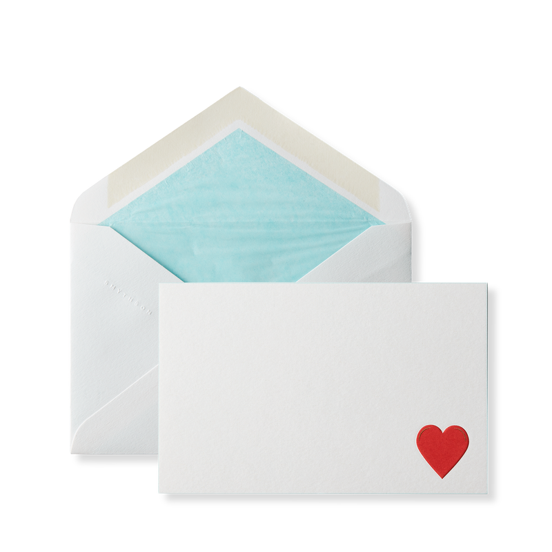 Heart Motif Correspondence Cards