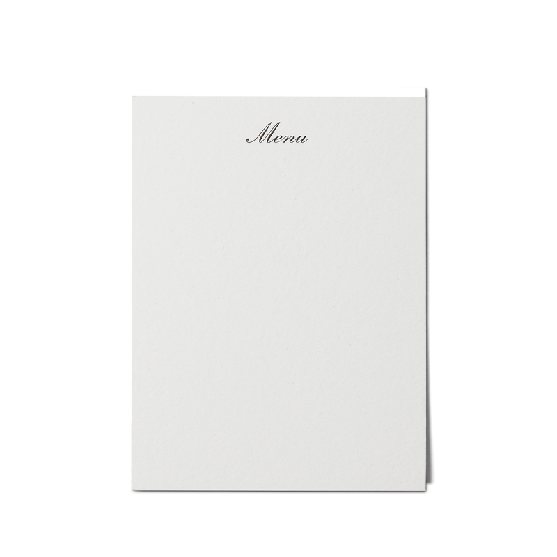 Menu Cards