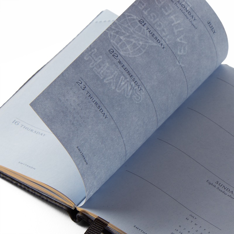 Smythson 2026 Wafer Weekly Journal with Pencil in Panama 