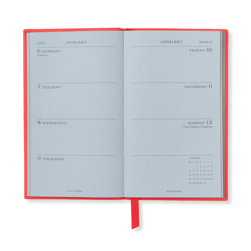 Agenda Panama 2025 con layout settimanale