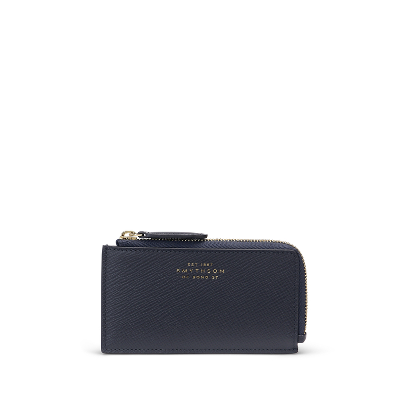 Smythson 3 Card Slot Coin Purse in Panama