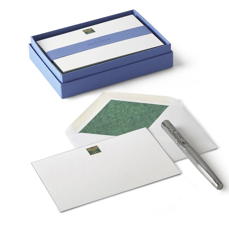 Tennis Rackets Motif Correspondence Card Set