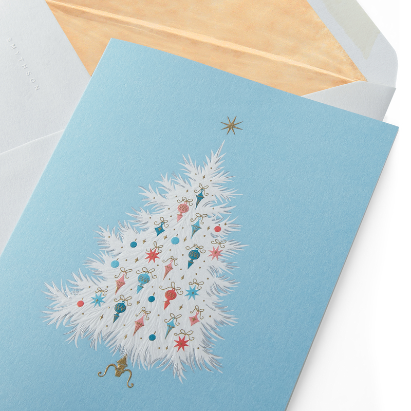 White Tree Christmas Card