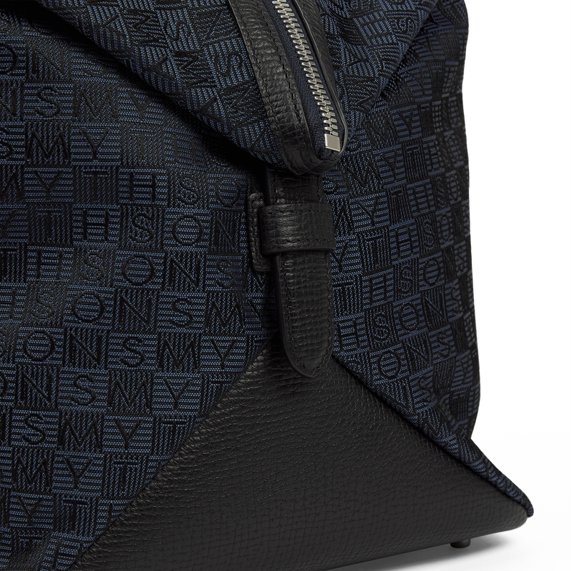 Smythson Small Travel Bag in Stamp Canvas