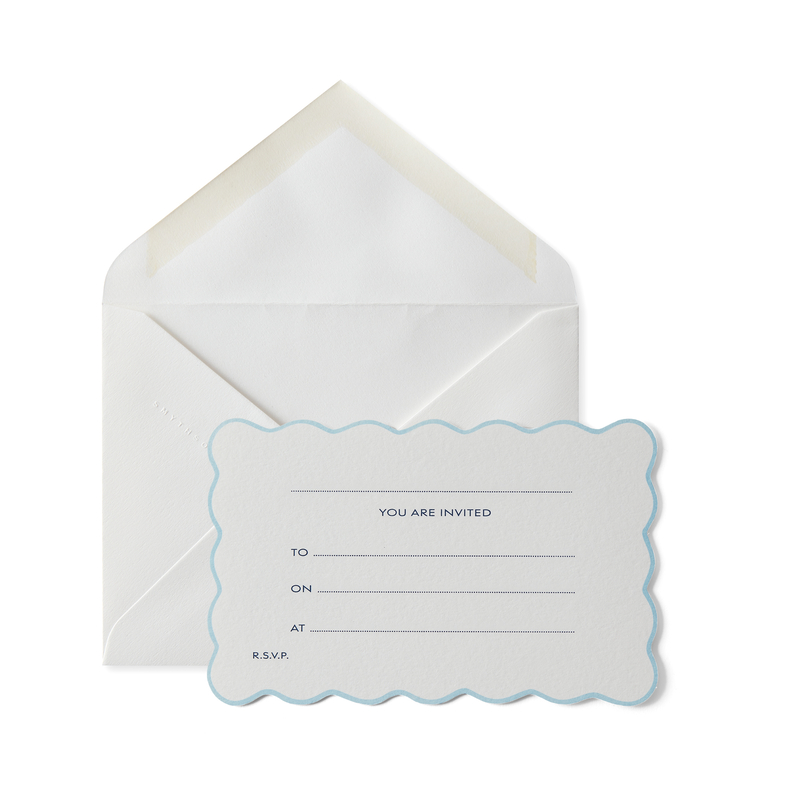 'You are invited' Scalloped Open Invitations