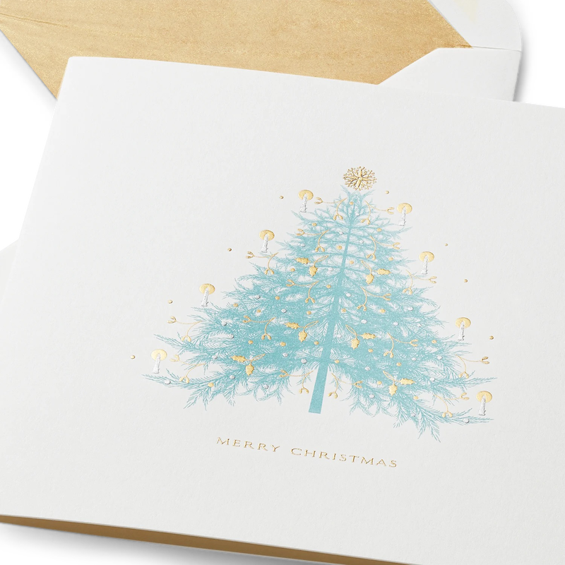 Christmas Fir Tree Cards White