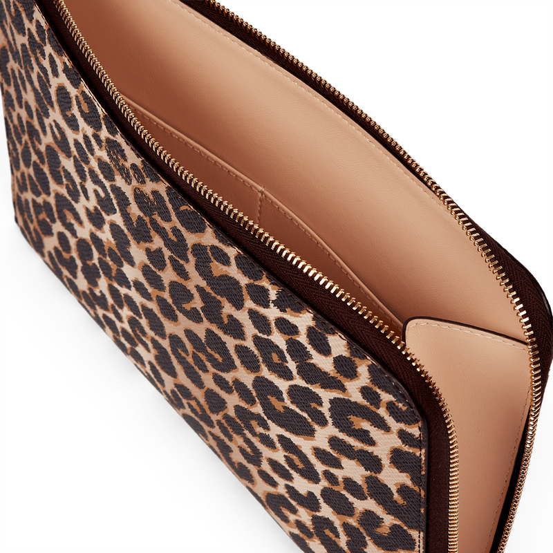 Smythson Slim Pouch in Panama Leopard
