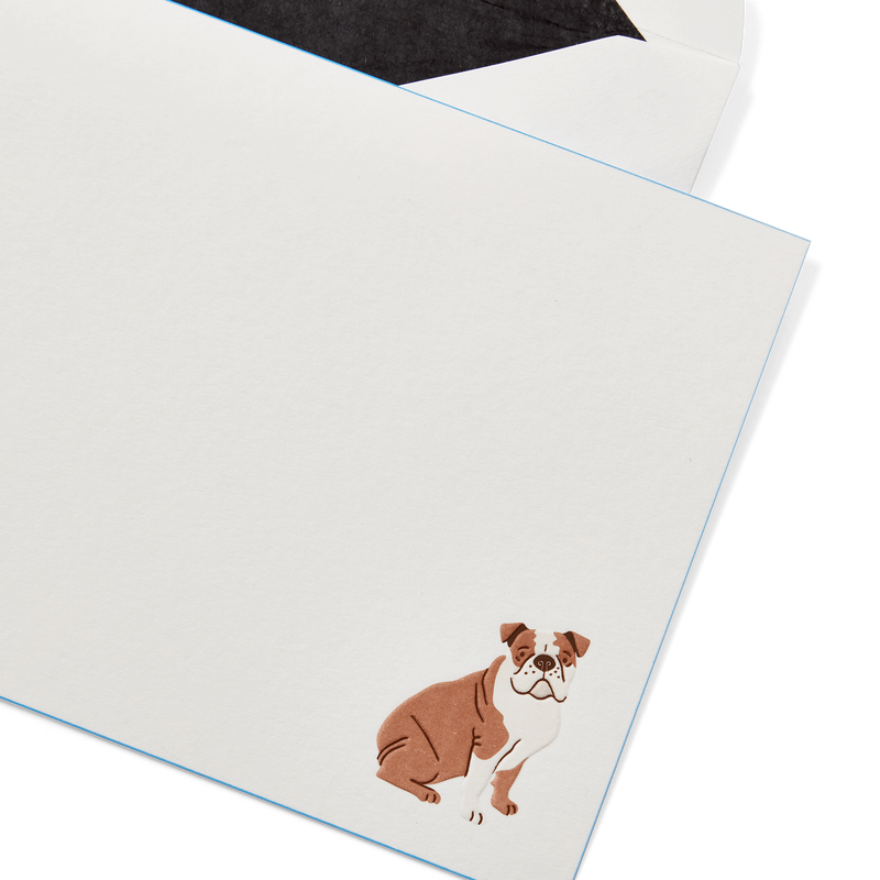 Bulldog Motif Correspondence Cards