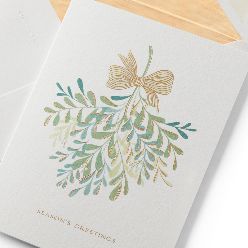 Under Mistletoe Christmas Card