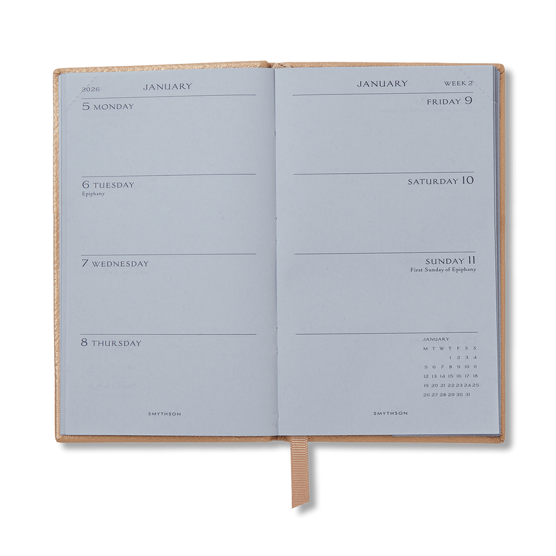 Smythson 2026 Panama Weekly Journal with Pocket 