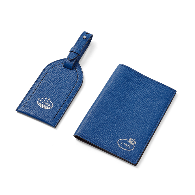 Smythson Terminal 5 exclusive Passport Cover and Luggage Tag