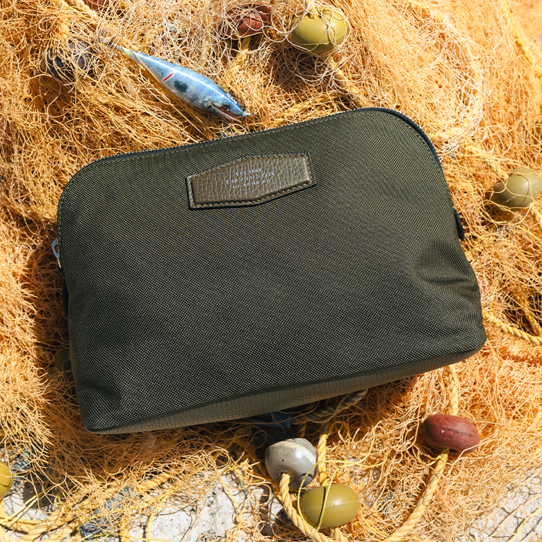 Dark Moss Norton travel pouch