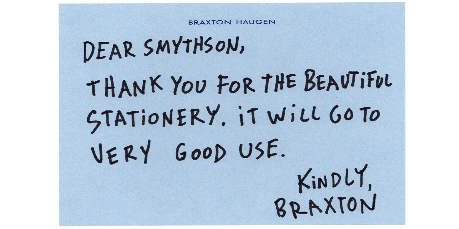 Dear Smythson letter detail