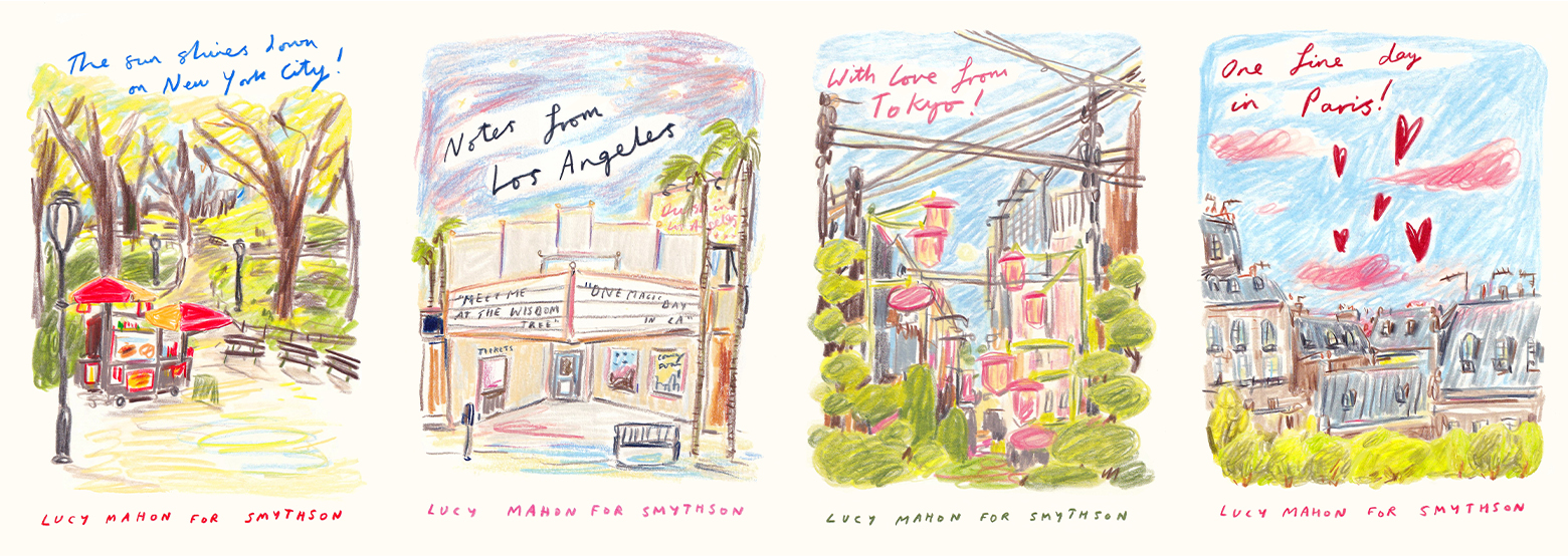 Lucy Mahon hand-drawn destination illustrations